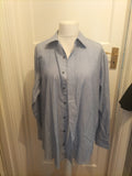 Mens 17" Greyish Blue Fleck Long Sleeved Shirt