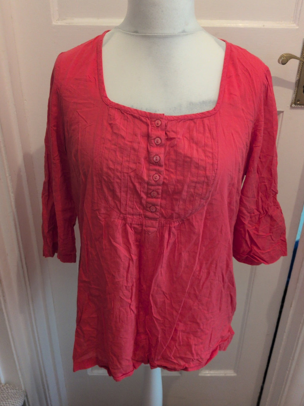 Casual&Co Medium Hot Pink Half Sleeve Lightweight Blouse