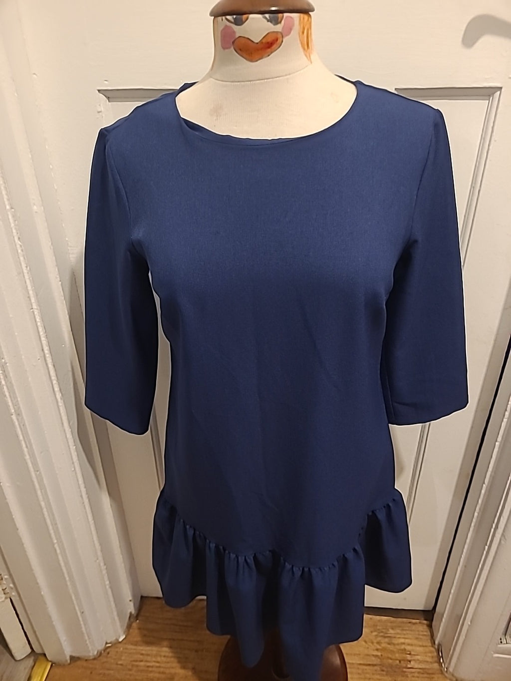 Ladies Lady form Size 12 Navy 3/4 Sleeve Dress