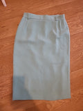 Ladies Fink Size 10 Aqua Lined Pencil Skirt