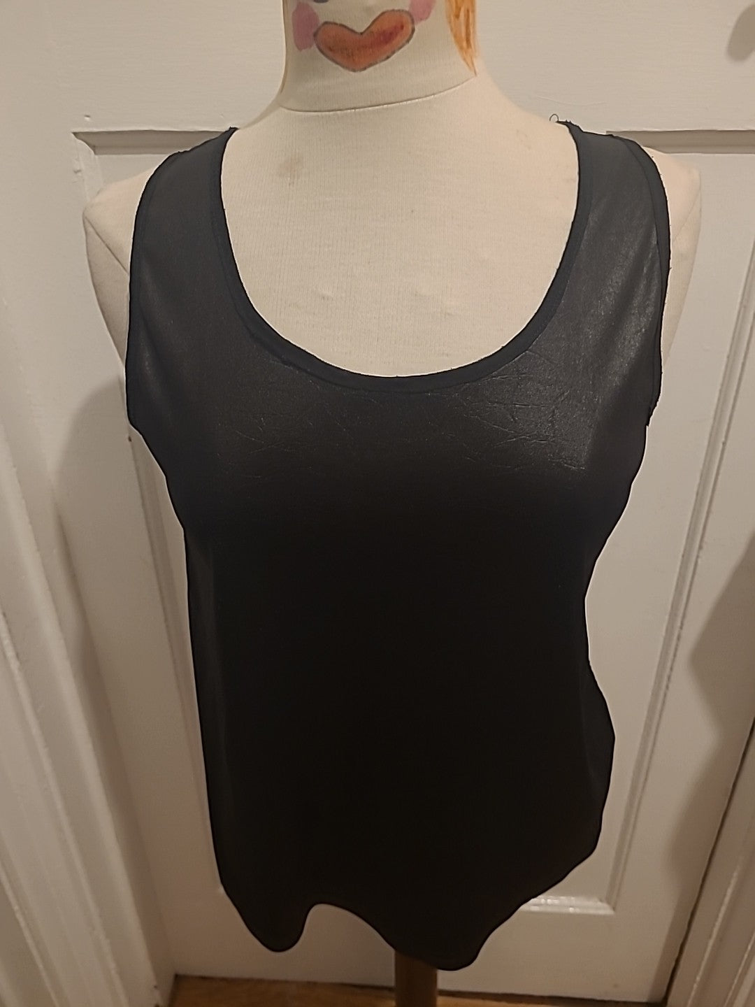 Ladies ICHI Size Medium Black Sleeveless Vest Tank Top