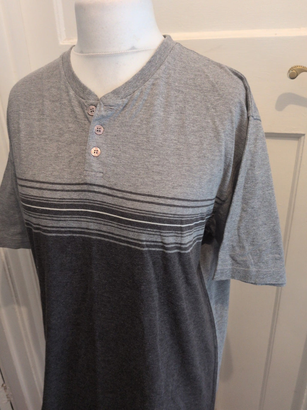 Debenhams Large Grey Toned Short Sleeve Polo