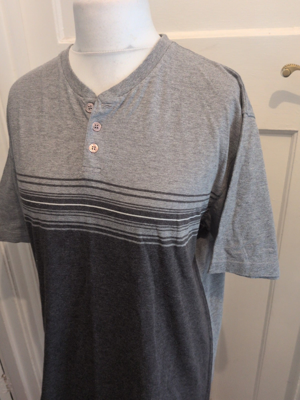 Debenhams Large Grey Toned Short Sleeve Polo