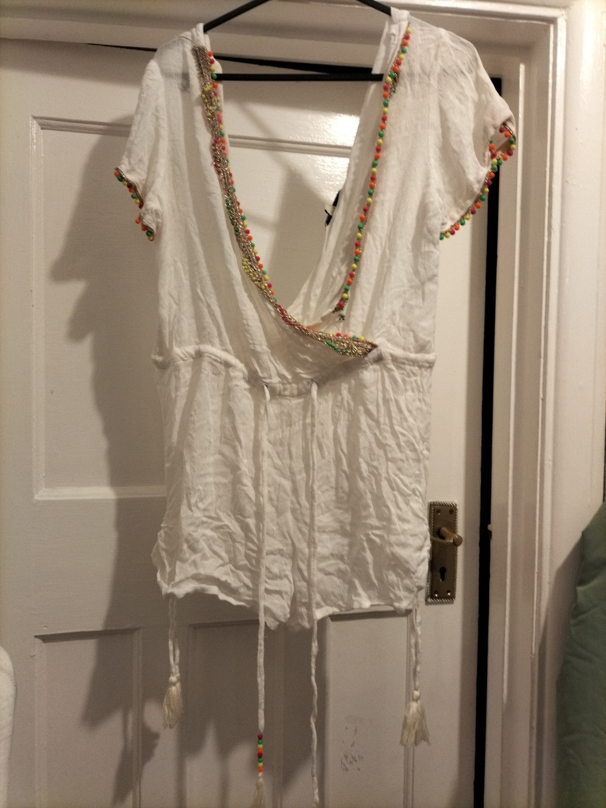 Ladies Anmol Size Small White Short Sleeved Bodysuit