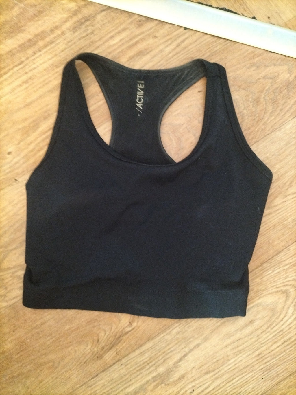 George Active Small Black Gym Bra Padded