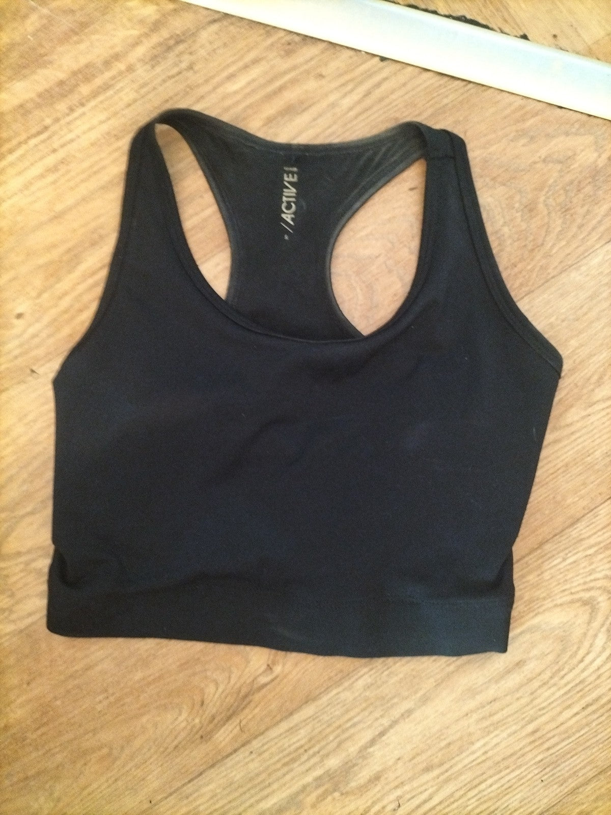 George Active Small Black Gym Bra Padded