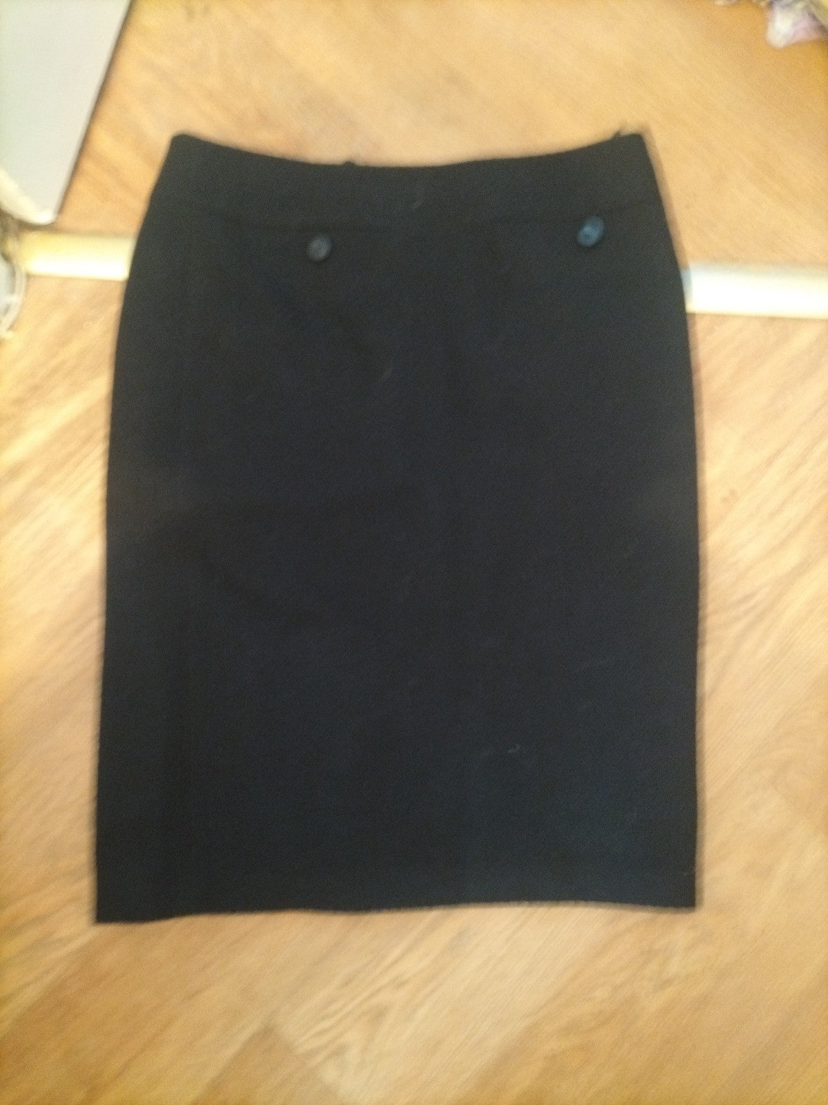 Marks And Spencer 14 Black Midi Pencil Skirt Lined