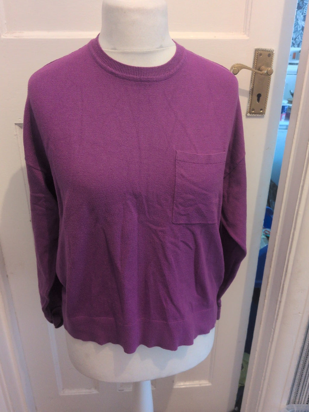 Ladoes Purple Jumper Size 16 TU Round Neck Free Delivery