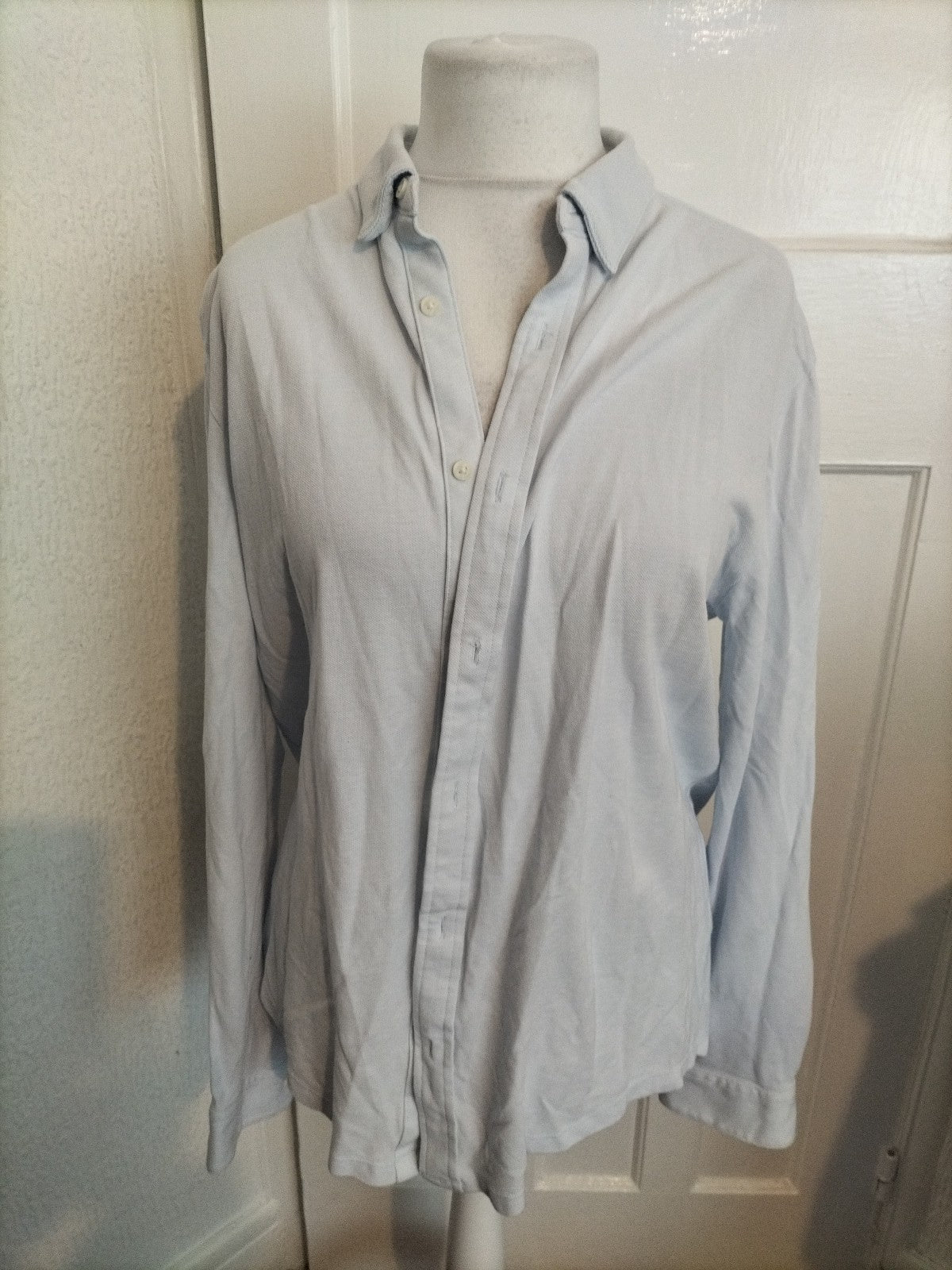 Mens Matalan Size XL Pale Blue Long Sleeved Shirt