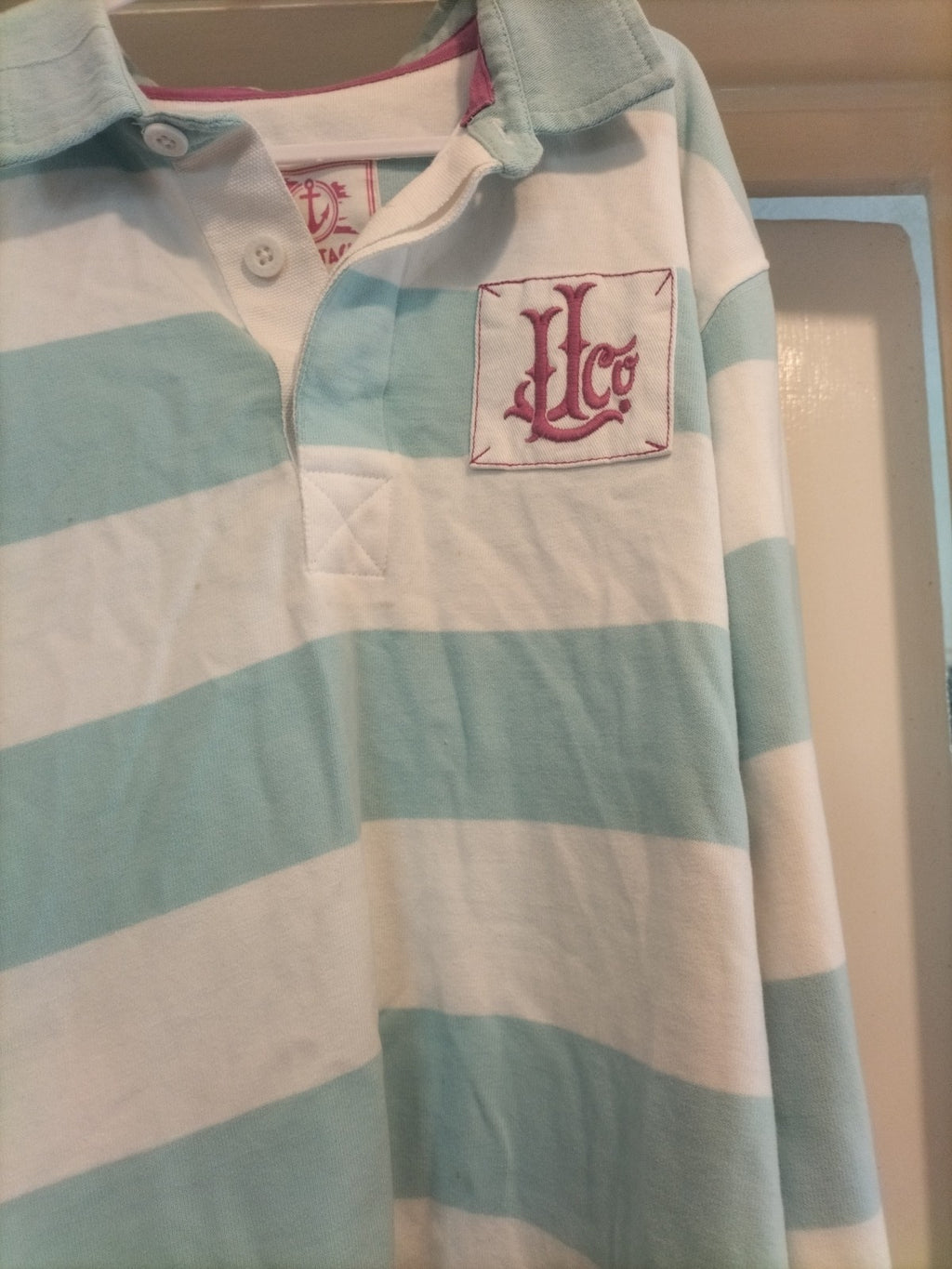 Girls Lazy Jacks 11-13 Years Striped Polo Tshirt
