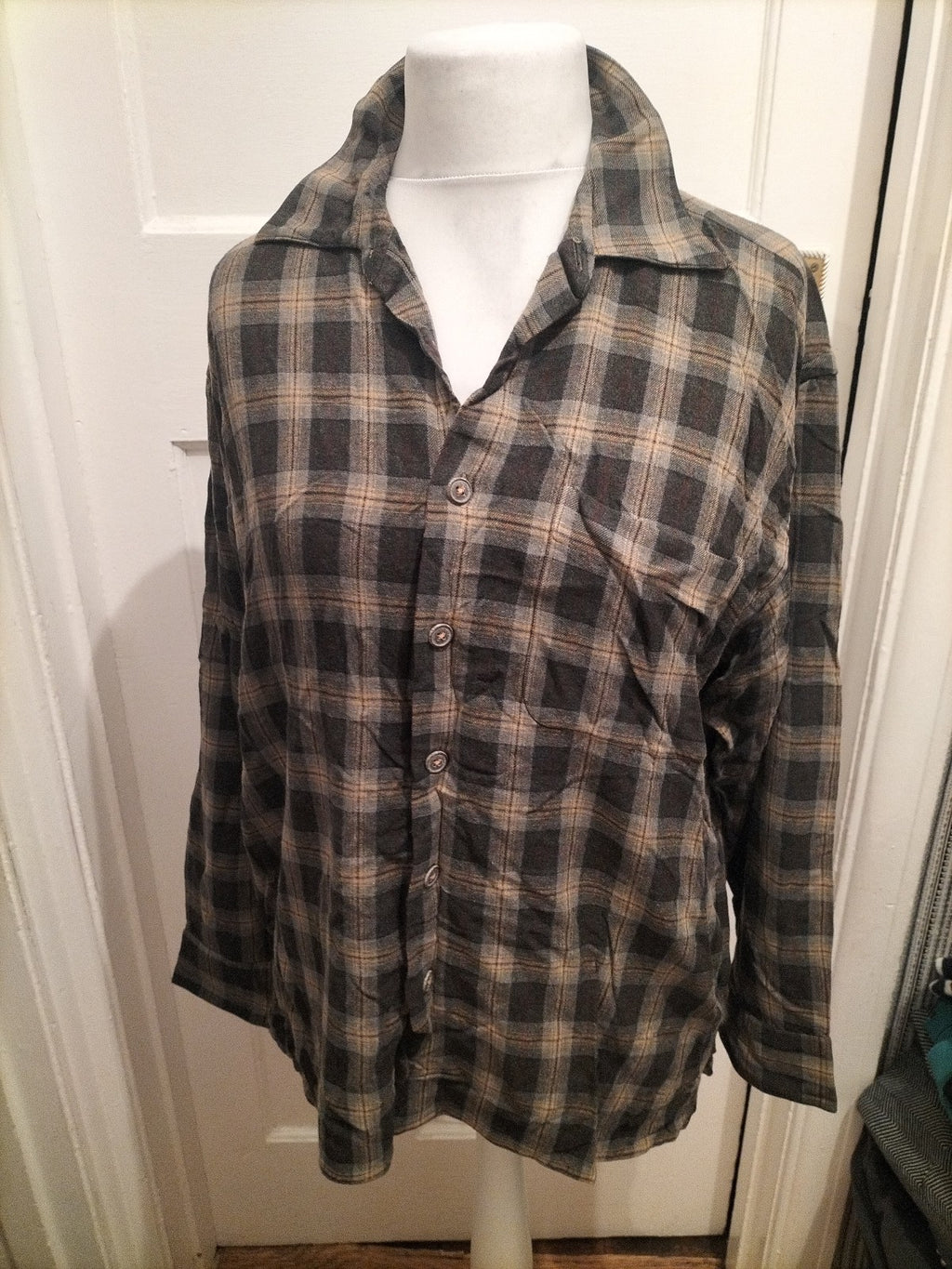 Mens Folio Size XL Grey Toned Long Sleeved Shirt