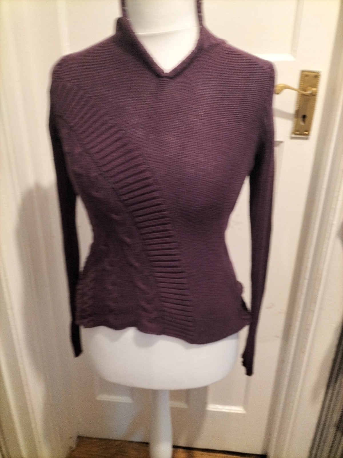Mens David Bitton Size Medium Purple Jumper