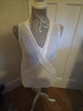 Ladies New Look Size 10 White Sleeveless Blouse