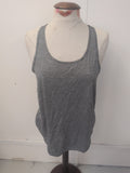 Ladies Body Size Medium Grey Sleeveless Active Wear T-shirt
