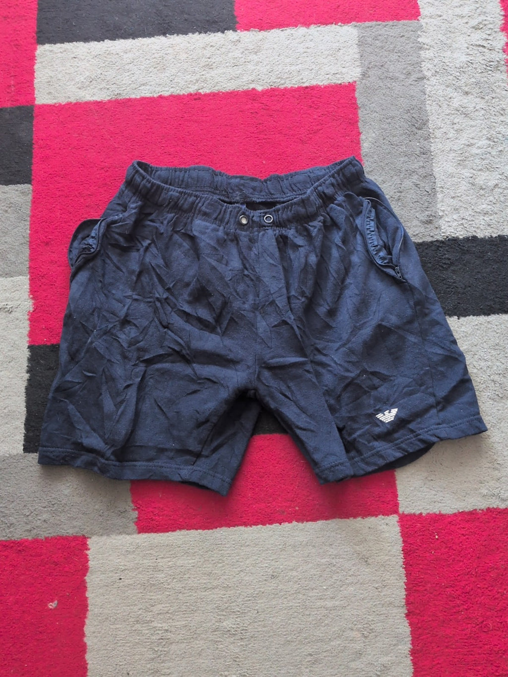 XL Navy Elasticated Sweat Shorts