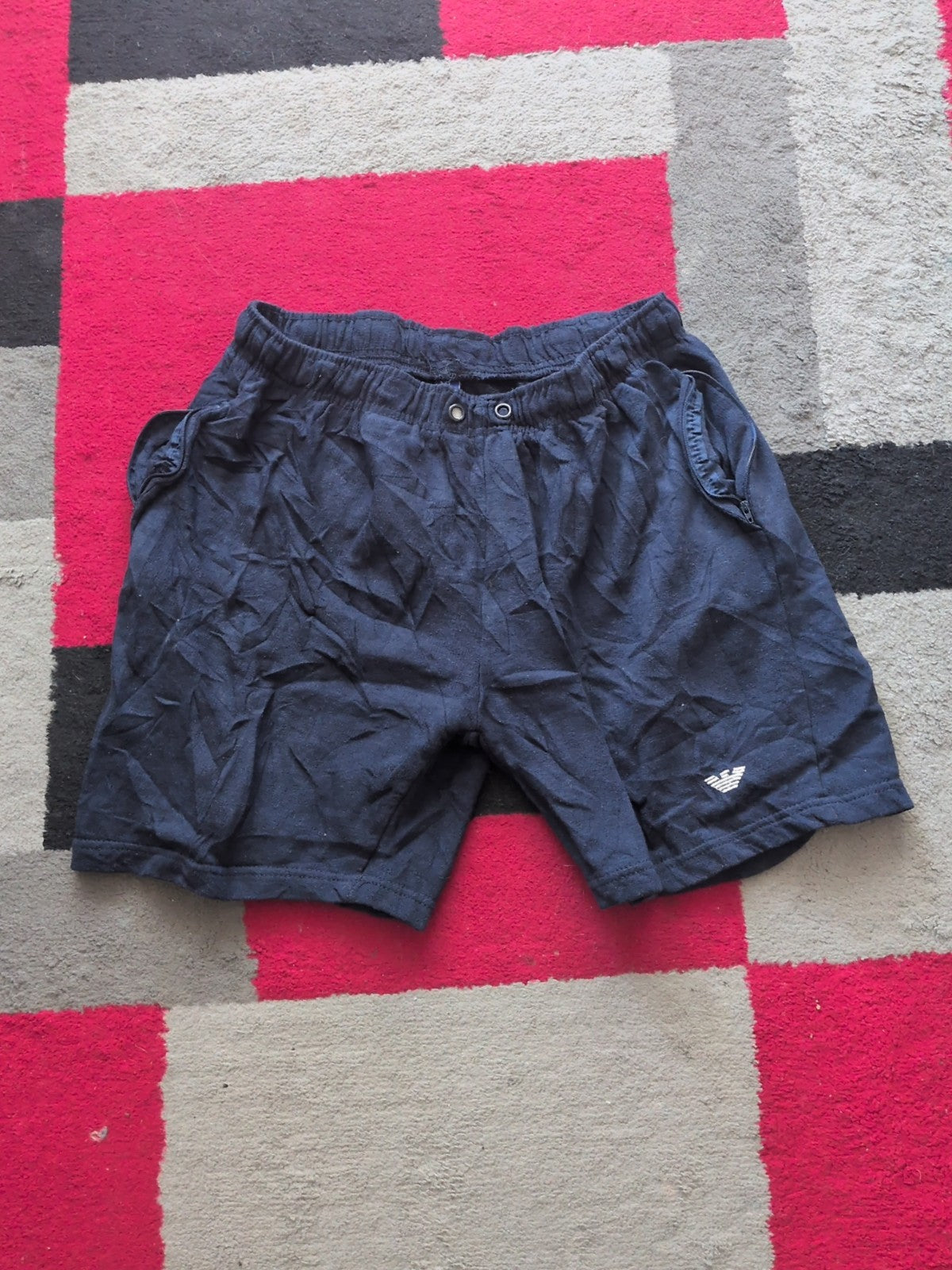 XL Navy Elasticated Sweat Shorts