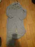 Ladies S/M Grey Fluffy All In One