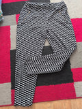 Moda Mey M/L Black And White Leggings Elasticated