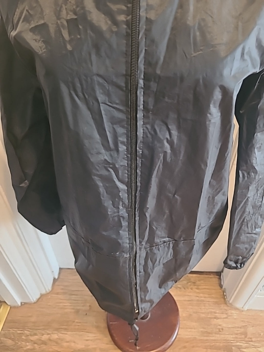 Mens Black Knight Size Large Black Waterproof Coat