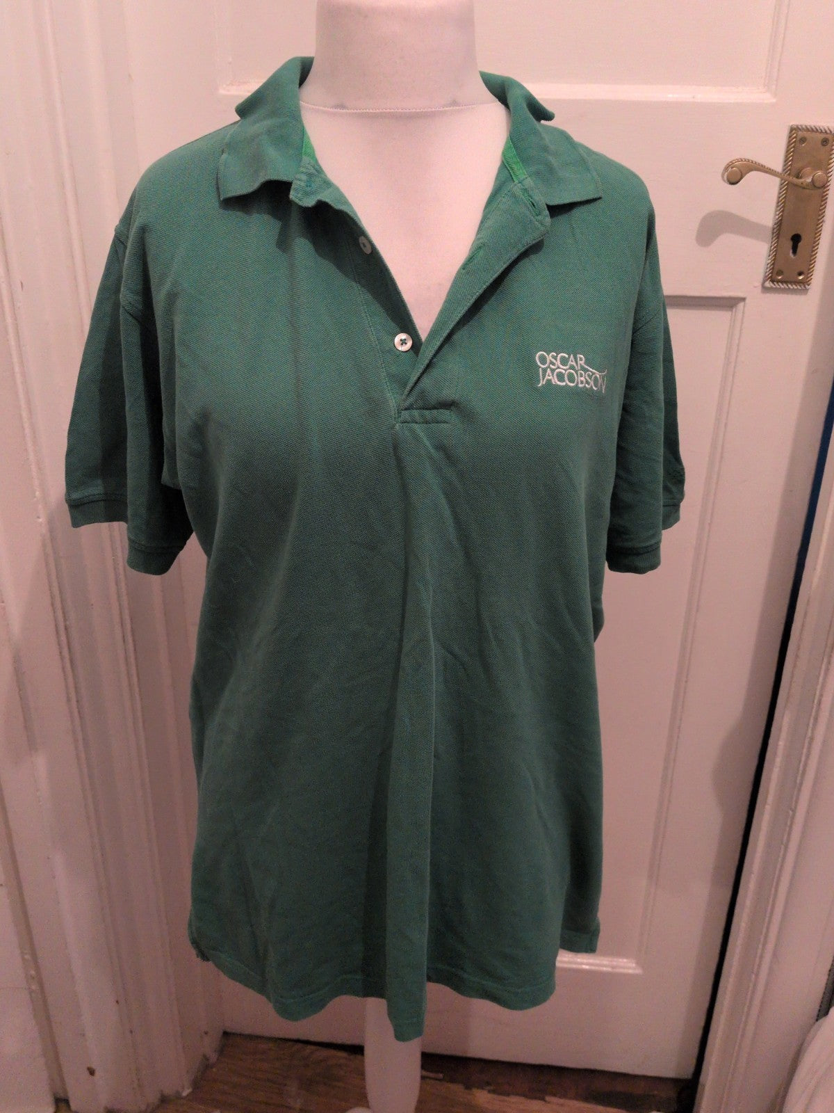 Oscar Jacobson Large Green Short Sleeve Polo