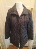 14 Black Lined Full Zip Coat