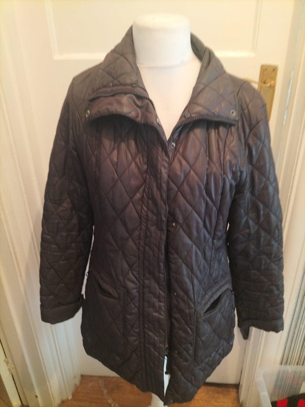 14 Black Lined Full Zip Coat