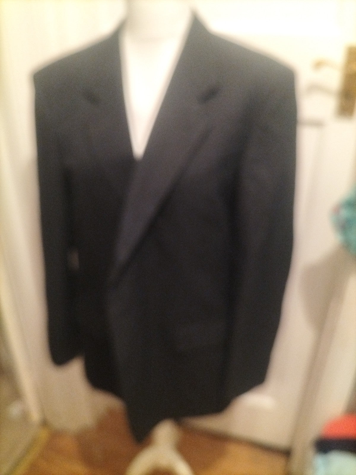Marks And Spencer 44" Medium Navy Pinstripe Long Sleeved Suit Jacket