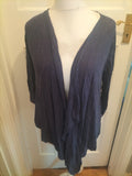Ladies Tu Size 10 Navy Waterfall Cardigan