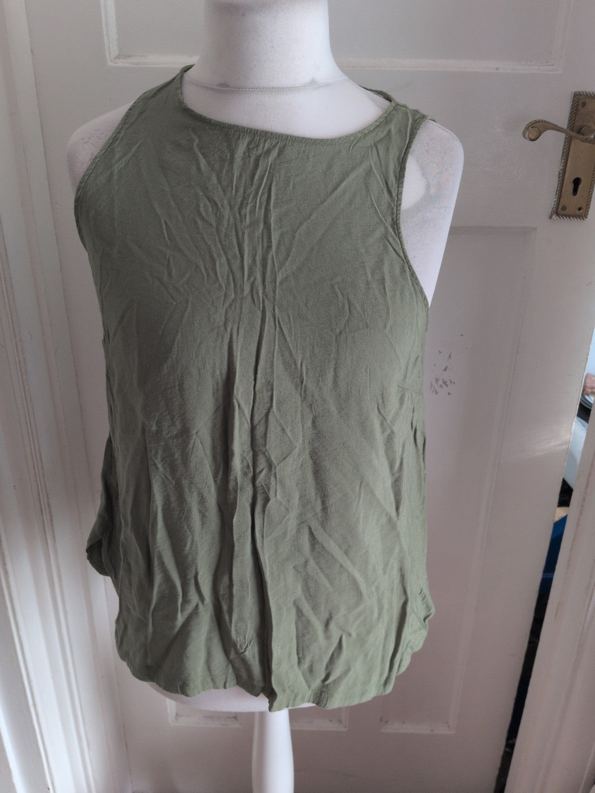 Primark 14 Green Sleeveless Blouse