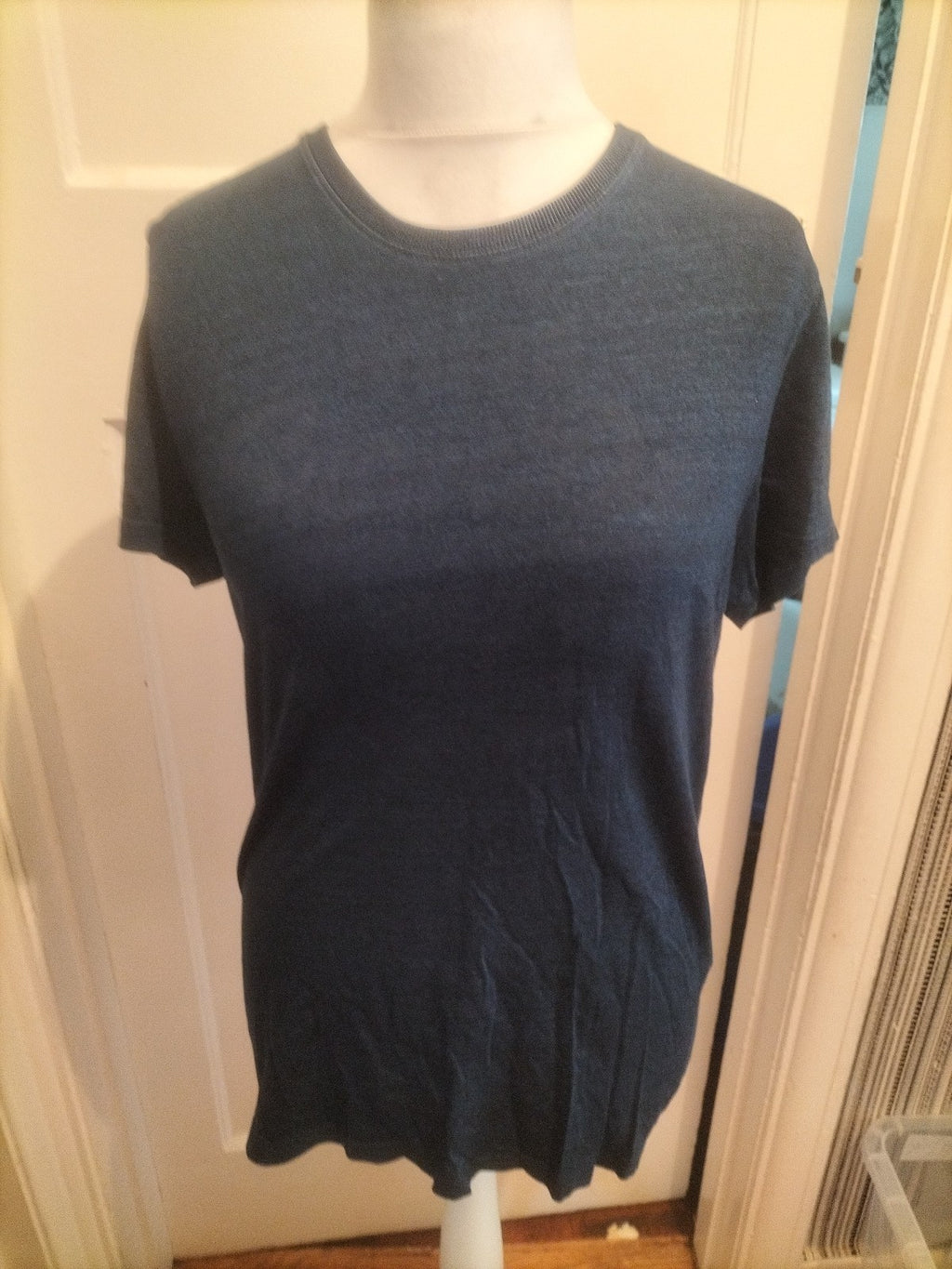 Mens Superdry Size L Blue Navy Short Sleeved Tshirt