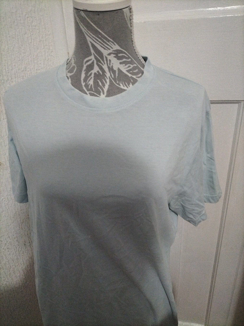Men's Haworth Size M Pale Blue Short Sleeved Top