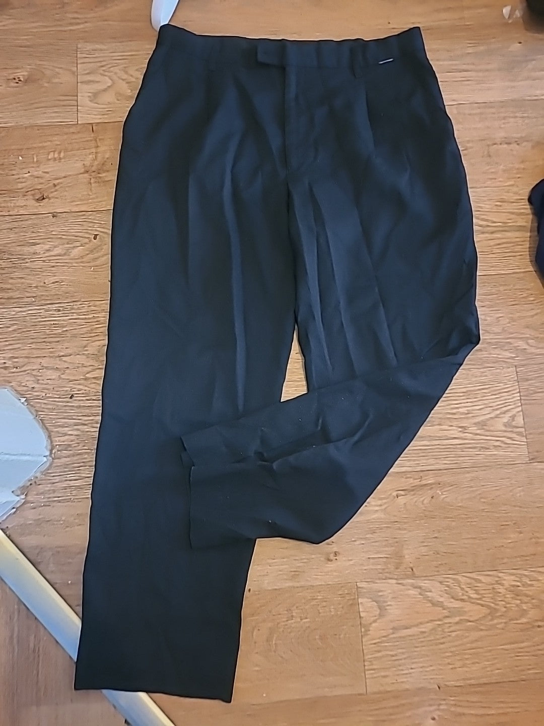 Mens Dimensions Size 34S Black Formal Trousers