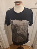 Mens Pep&Co Size Medium Black And Grey Short Sleeve T-shirt