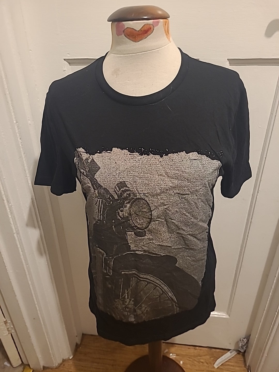 Mens Pep&Co Size Medium Black And Grey Short Sleeve T-shirt