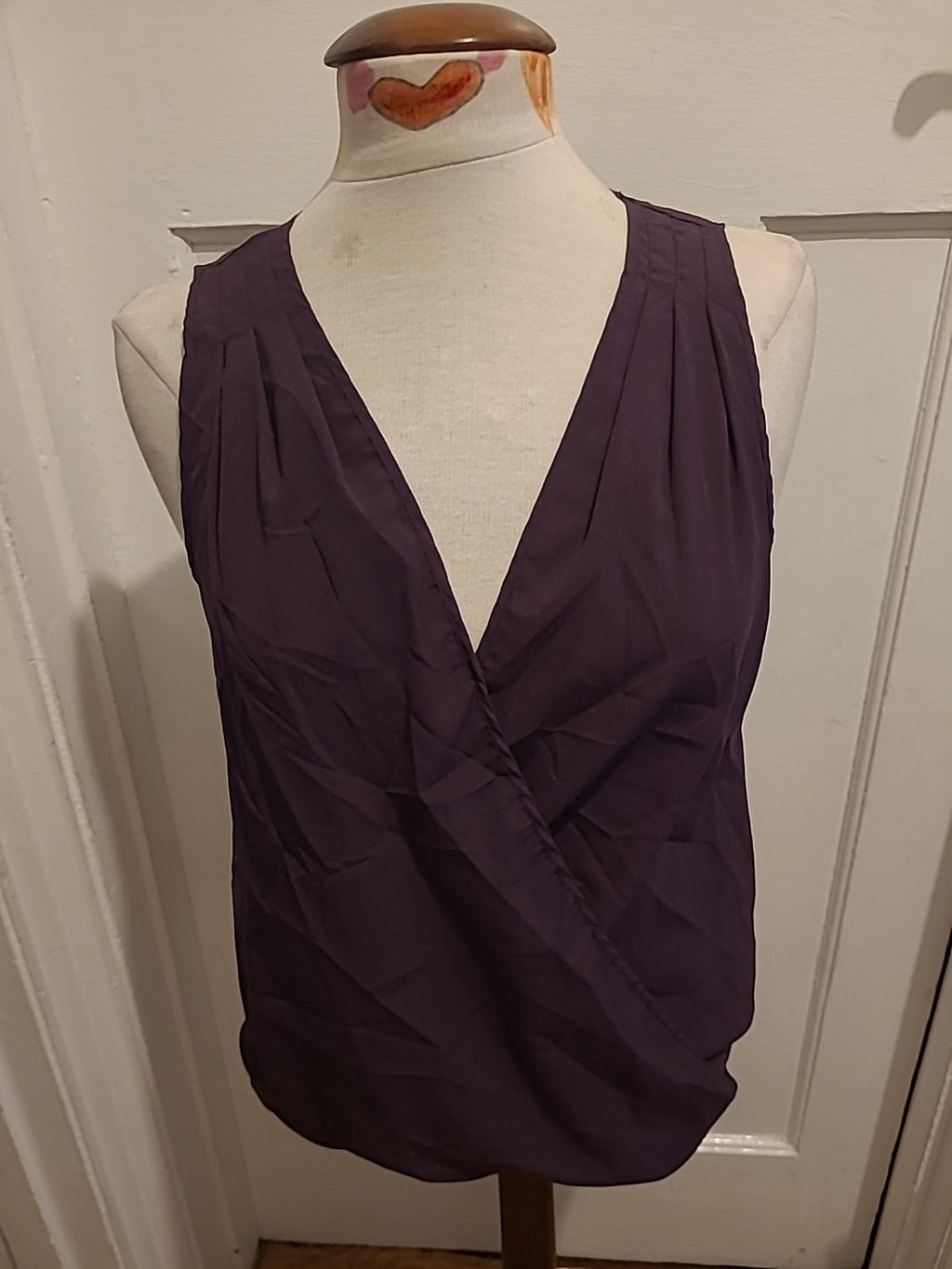 Ladies H&M Size 14 Deep Purple Sleeveless Tshirt
