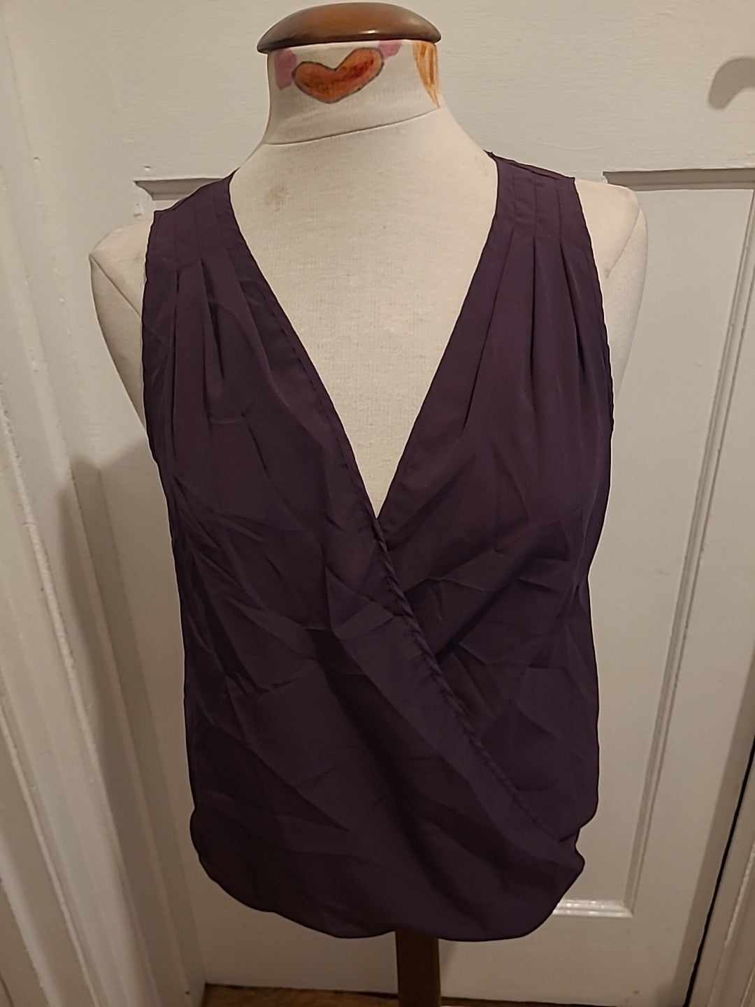 Ladies H&M Size 14 Deep Purple Sleeveless Tshirt