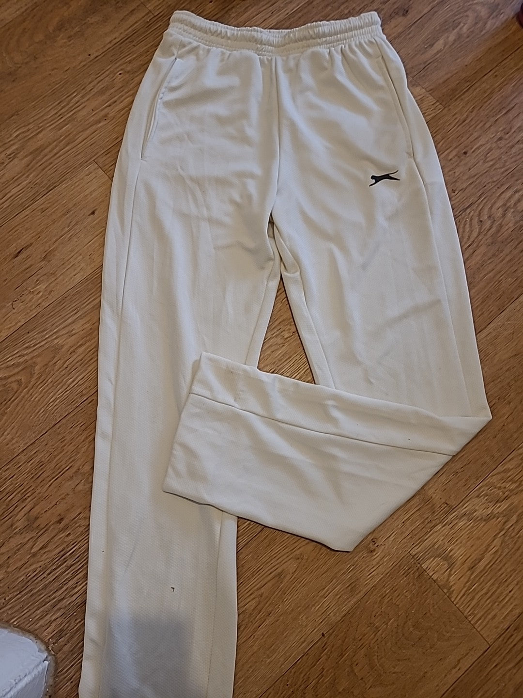 Ladies Slazenger Size Small Cream Elasticated Track Trousers