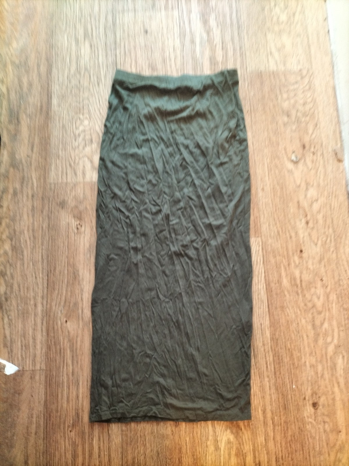 Ladies Prettylittlething Size 4 Khaki Pencil Skirt Long Length