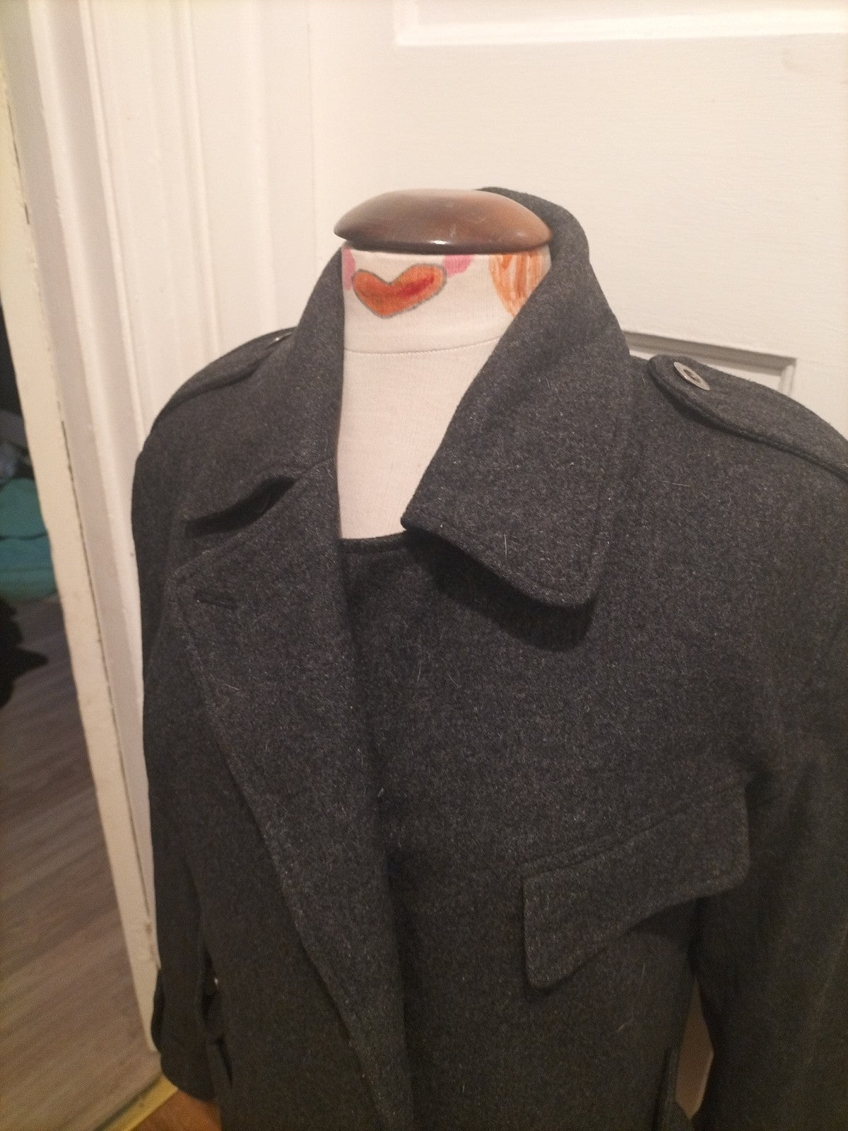 Ladies HH Size Large Dark Grey Lined Coat