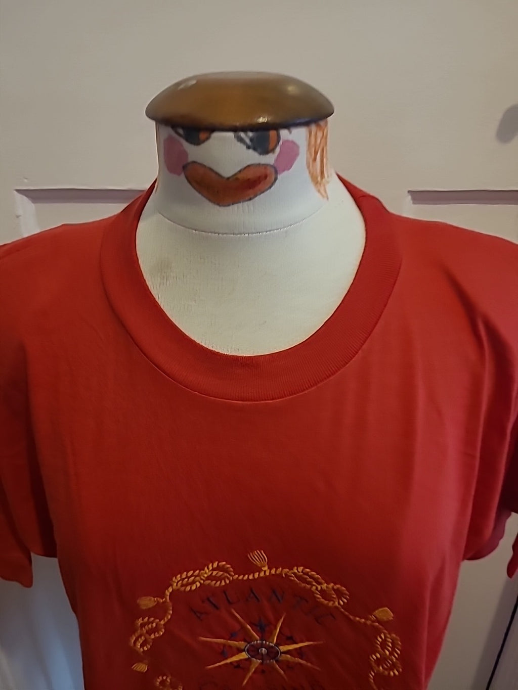 Mens Atlantic Crossing Size XL Red Padded Short Sleeved Tshirt