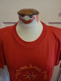 Mens Atlantic Crossing Size XL Red Padded Short Sleeved Tshirt