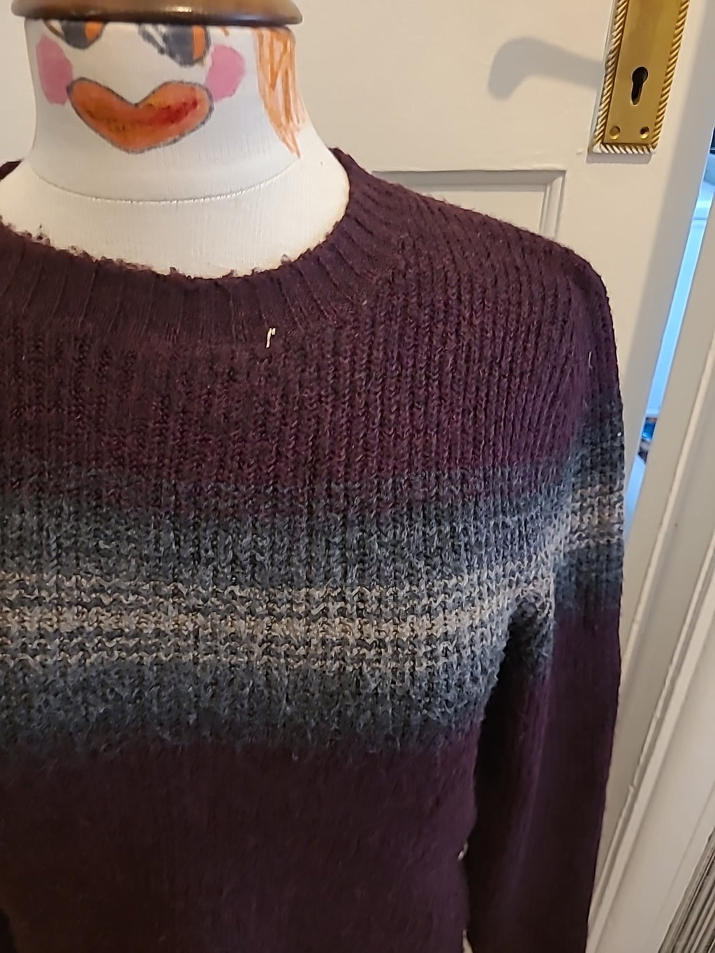 Mens Marks And Spencer Small Deep Purple Jumper