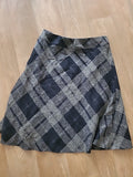 Ladies Marks And Spencer Size 10 Black And Grey Lined Skirt 24 Inch Length