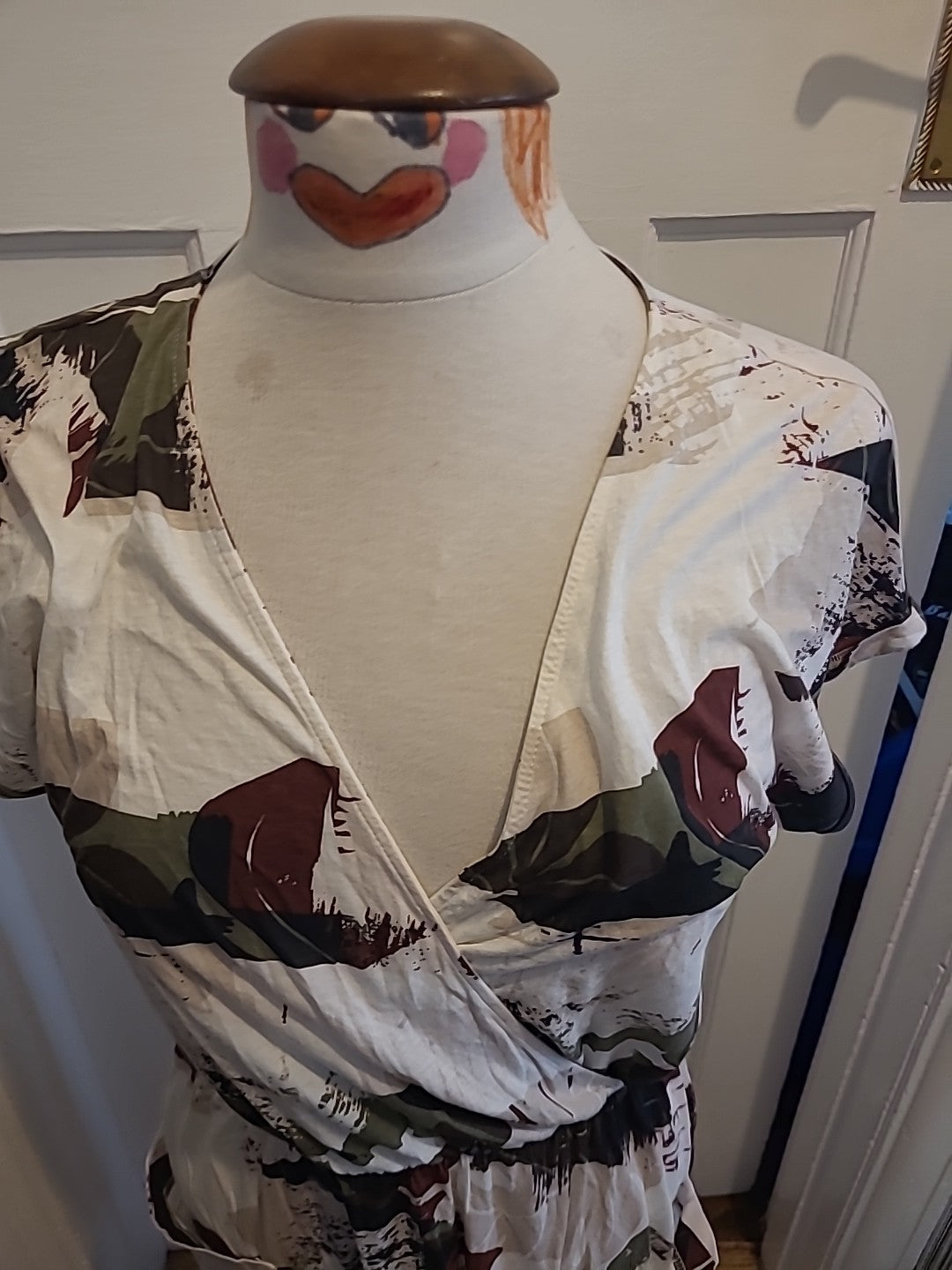Ladies Next Size 12 Multi Coloured Short Sleeved Dress