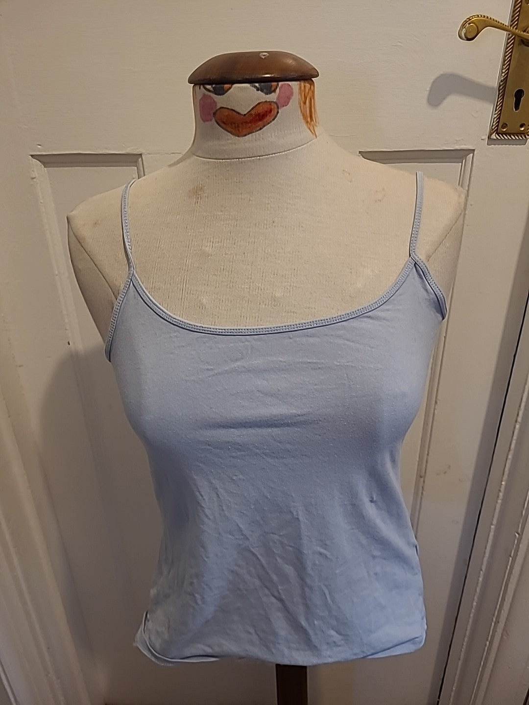 Ladies Primark Size M Pale Blue Stretch Cami