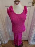 Ladies Day'N'Nite Size Small Pink Cerise Sleeveless Dress