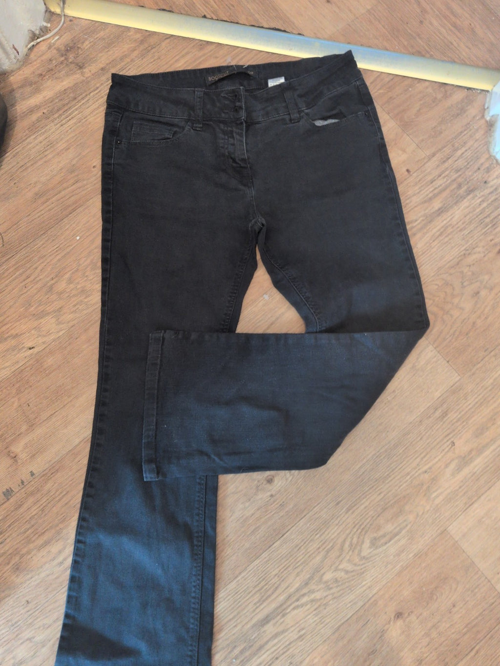 Ladies Next Size 12 Petite Bootcut Black Jeans