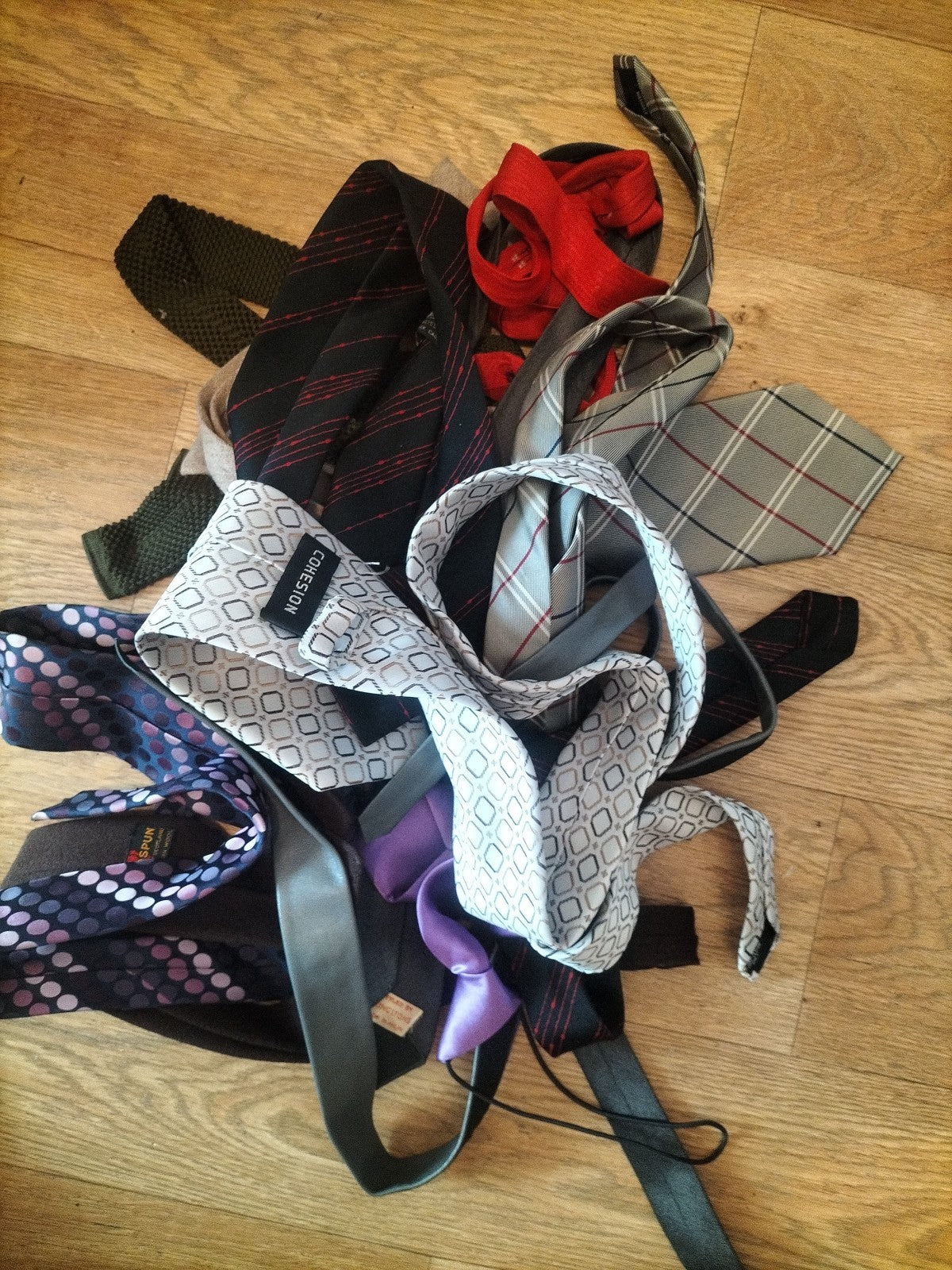 Various Ties Colours And Patterns