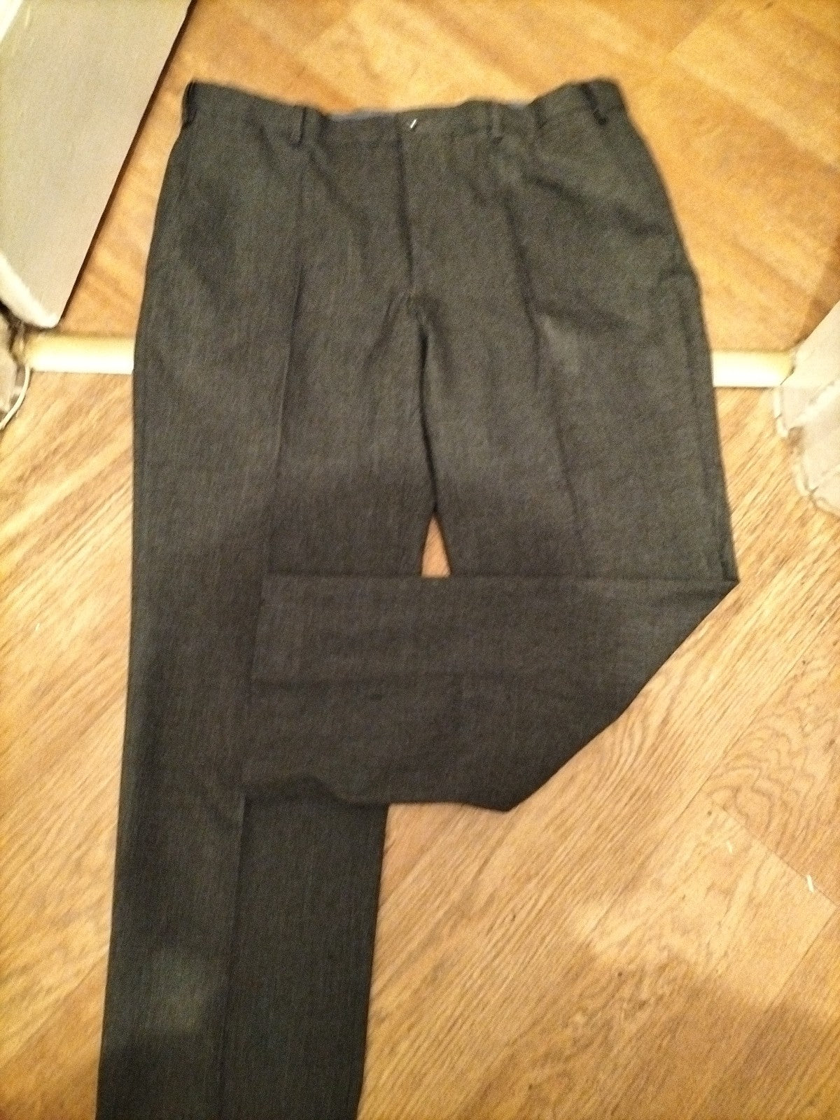 Mens M&S Size 38Sx29l Grey Trousers