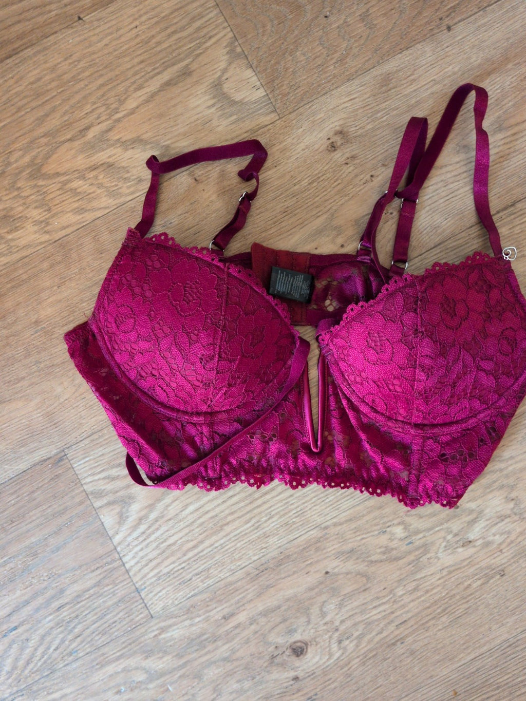 Lovehoney Large Burgundy Pad And Wire Bra